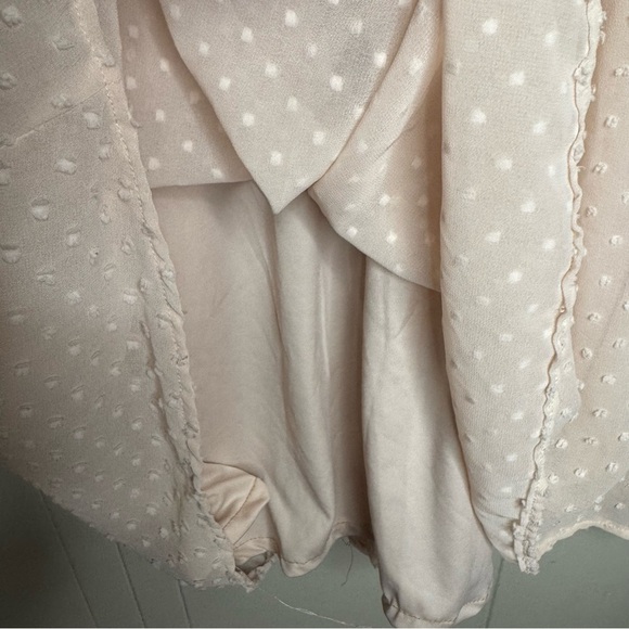 Pink Polka Dot Dress with Lace Trim - Picture 5 of 10